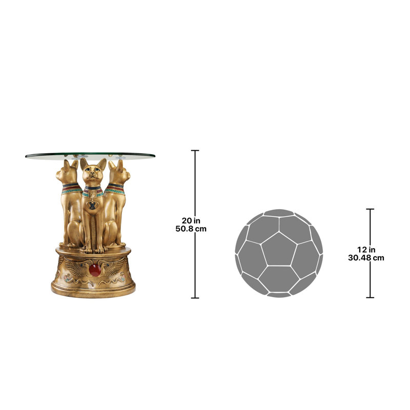 Table de bout Royal Golden Bastet Kristopher