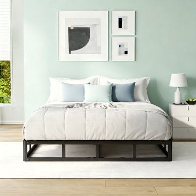 7 Inch Full Size Box Spring, Metal Full Size Mattress Foundation With 2500 Lbs Capacity, Circular Button Style Reinforced Design, Easy Assembly