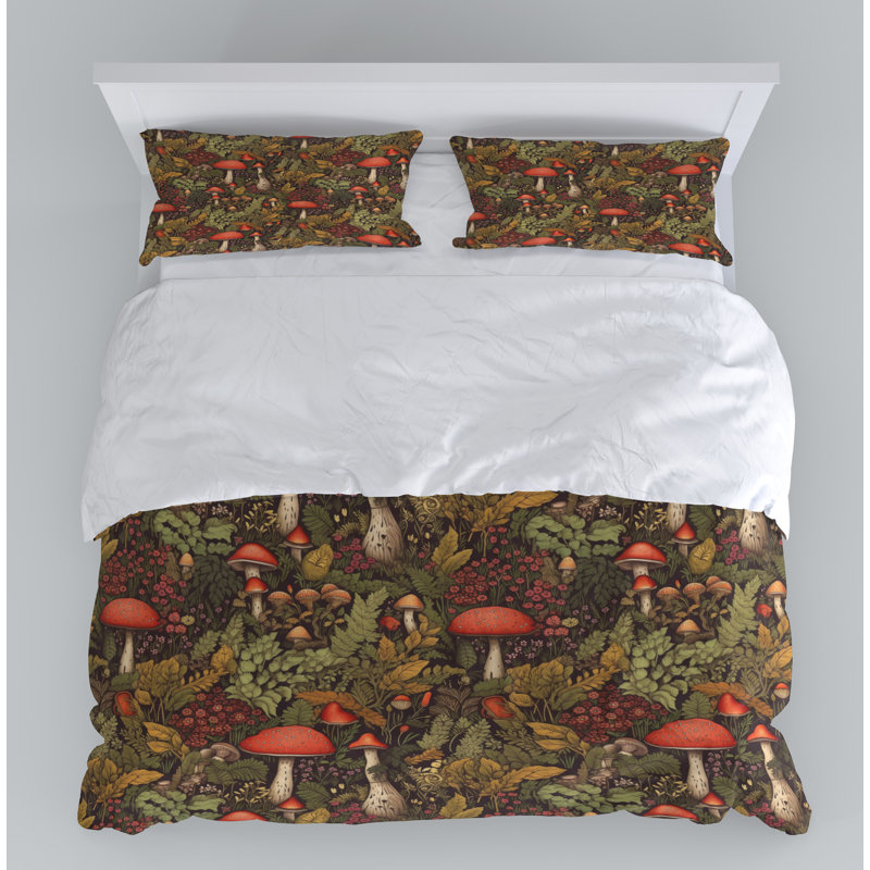 Floral Duvet Cover, King Duvet Cover + 2 King Shams