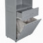 Tall Bathroom Cabinet with Laundry Basket-403078768