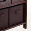 Banc de rangement 4 pièces Signe avec 3 paniers pliables et 3 tiroirs de couleur brune Signe-1420224516