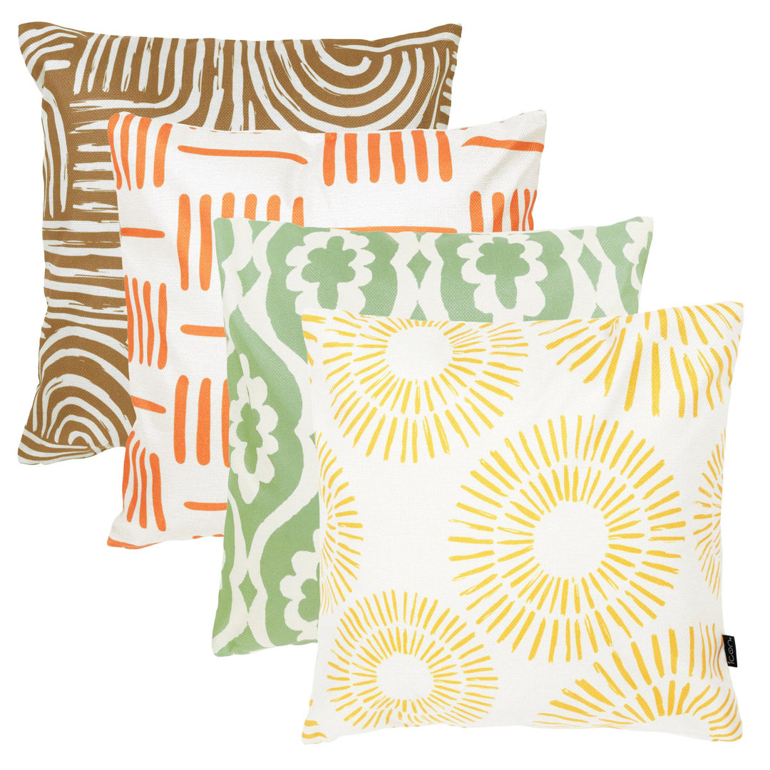 Indoor / Outdoor Abstract Multi Square Cushion