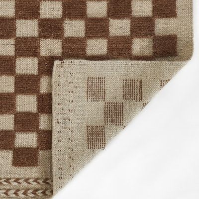 Azle Handmade Wool Brown Rug