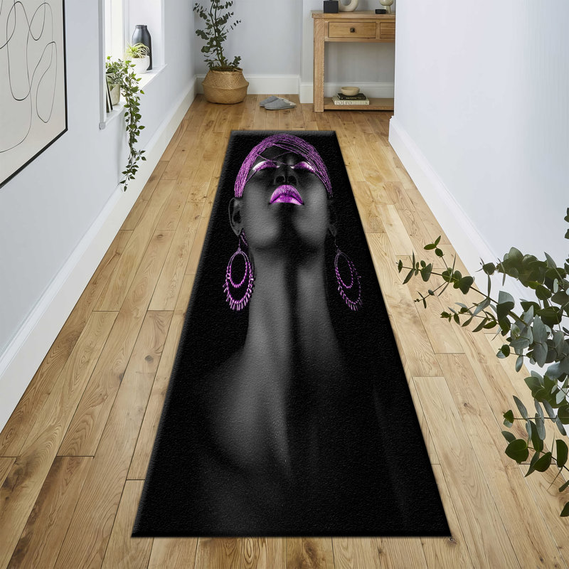 Floral Pattern Soft Pile Printed Rug with Artistic Elegance for Living Room and Bedroom Decor Essentials