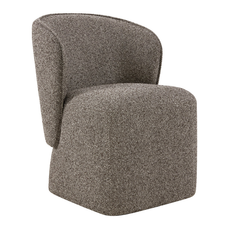 Chaise rembourrée Niha, Tweed Gellar Earth