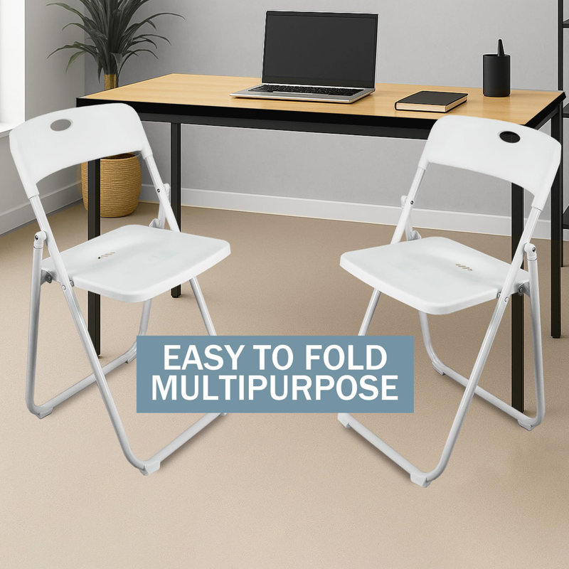 Portable Folding Chair, White