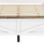 Ensemble de chambre à coucher de style maison de campagne 3 pièces avec tête de lit à double porte coulissante, station de charge, table de chevet et commode-890737516