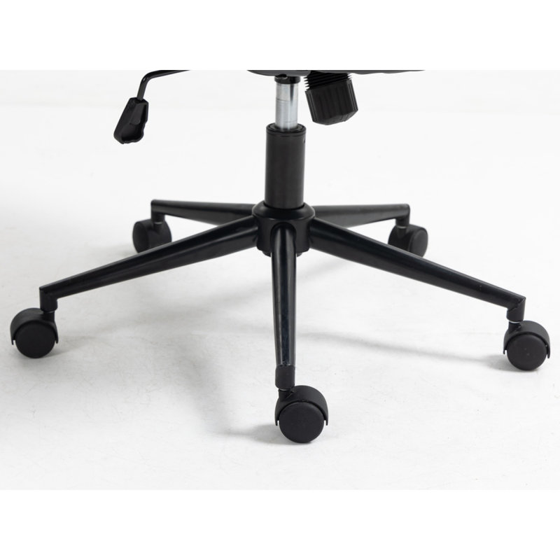 Chaise de bureau contemporaine avec roulettes et fauteuil pivotant en cuir synthétique