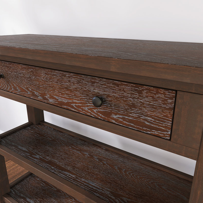 Console rétro avec rangement 36 po, Espresso