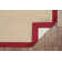 Nannette Handmade Light Beige Berber with Red Cotton Border Area Rug