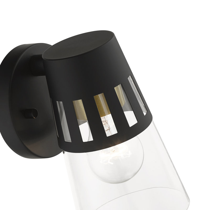 Margaretta Wall Light, Black, 8" H x 4.75" W x 5.75" D