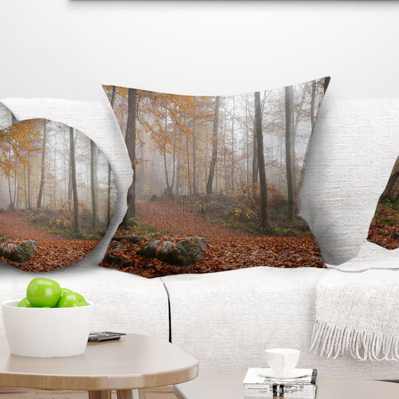 Coussin paysage paysage d'automne en Allemagne, 16 po x 1 po, Coussin décoratif