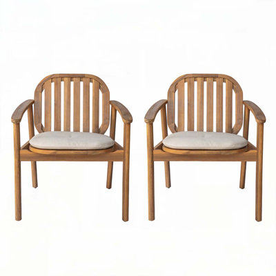 Outdoor Patio Acacia Wood Patio Armchair