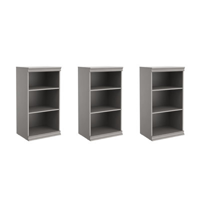 Étagère modulaire de rangement l 21,38 po avec 3 tablettes, ensemble de 3