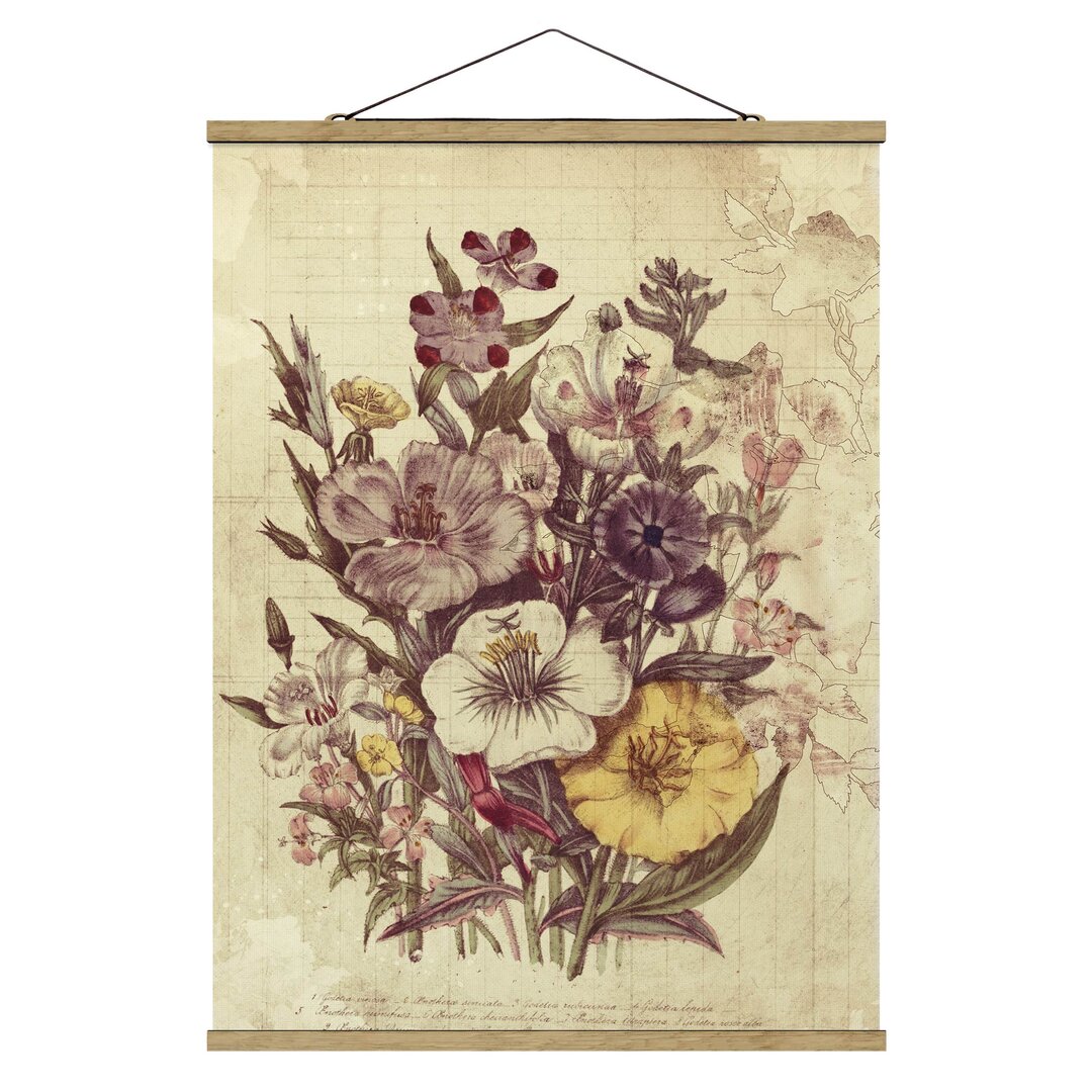 Stoffbild Vintage Letter Bouquet