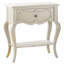 Table de chevet 1 tiroir avec tablette Pearl White
