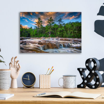 «Lower Falls of Kancamagus Highway» par Rick Berk, art mural en verre acrylique