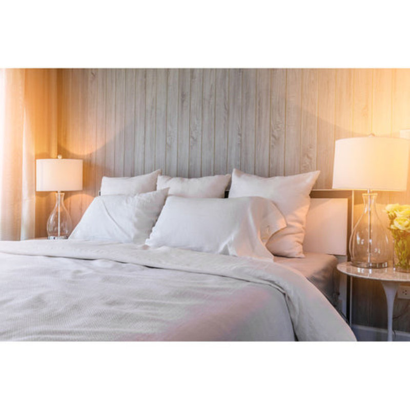 Oreiller en duvet synthétique - rembourrage hypoallergénique, confort moelleux, soutien toutes positions