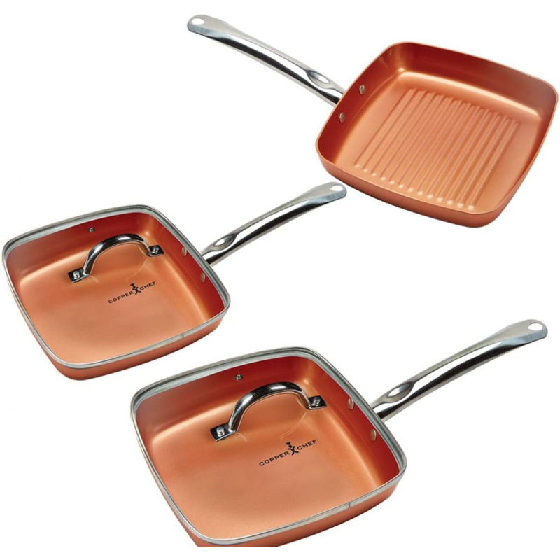 Batterie de cuisine en aluminium antiadhésif 5 pièces Copper Chef