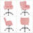 Poche Faux Leather Desk Chair with Padded Armrests-2064336528