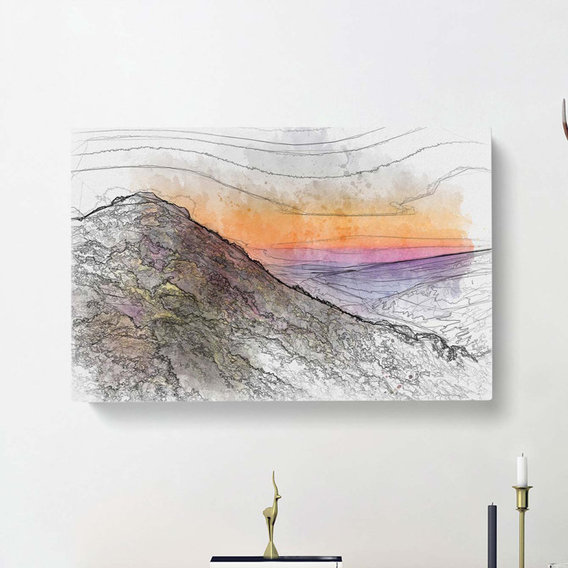 Sequoia National Park in Nevada in Abstract - Wrapped Canvas Drawing - Wrapped Canvas, 60cm H x 91cm W x 3cm D
