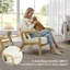 Corduroy Accent Chair with Solid Wood Legs-1197260741