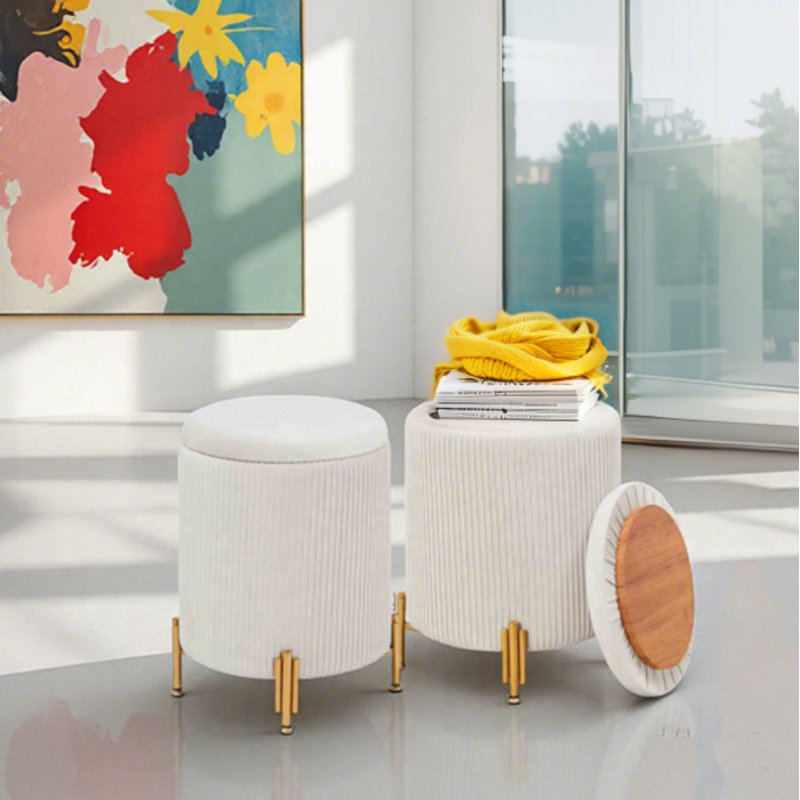 Upholstered Storage Ottoman