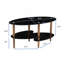Table basse ovale en verre-126257063-126257062