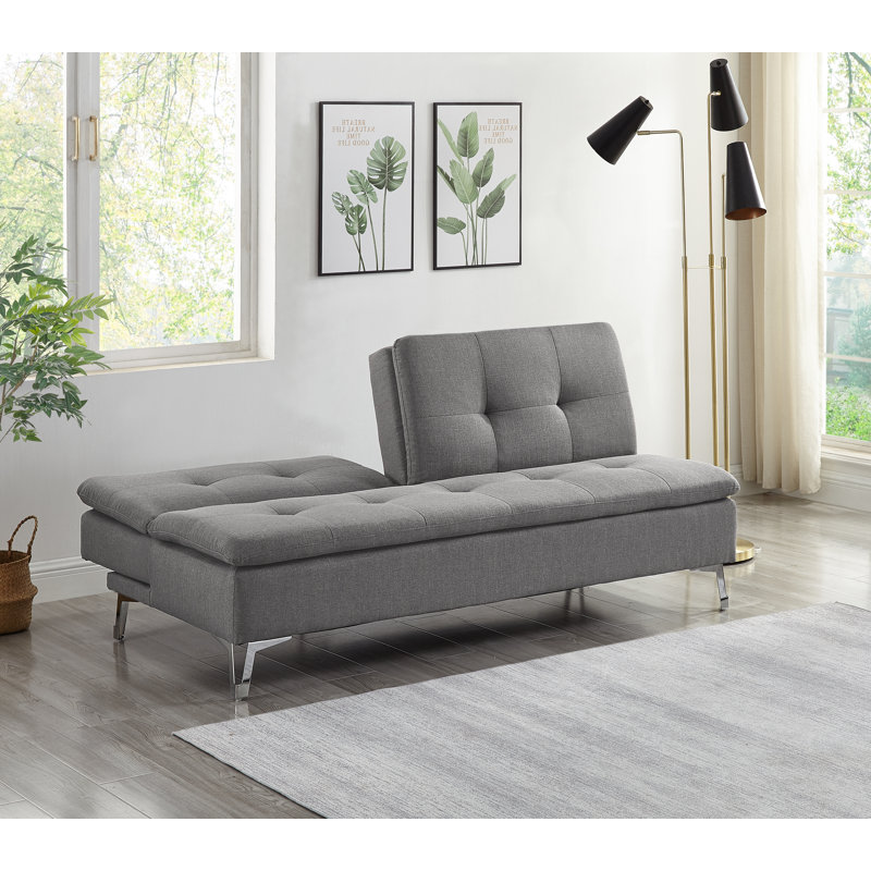 Repose-pieds, chocolat, Mélange de polyester gris