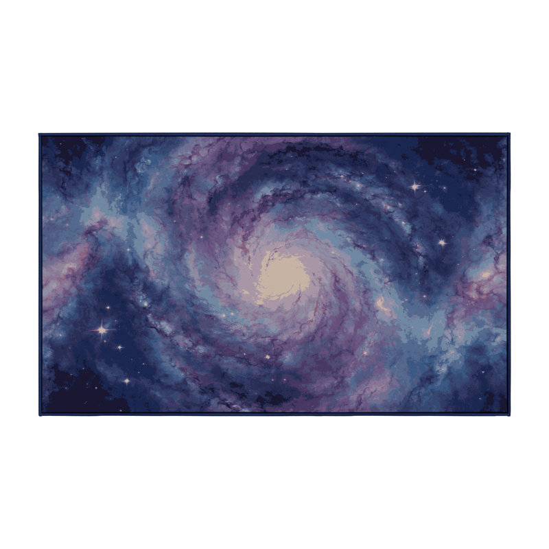 Tapis mauve lavable à la machine, Rectangle de 5 pi x 8 pi