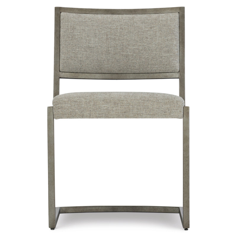 Ames Upholstered Side Chair in Glazed Silver
