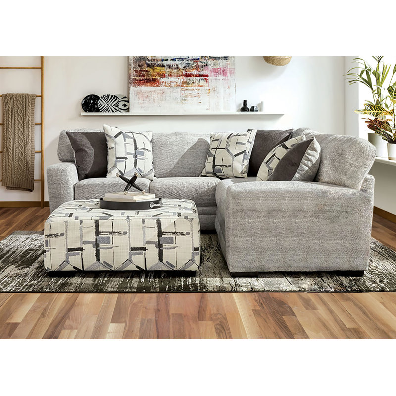 Canapé modulaire symétrique en chenille de 119 po de largeur Purant