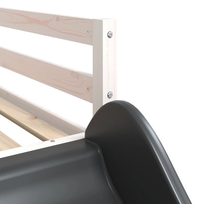 Inness Bunk Bed Themed Beds with Trundle Included, 80 x 200 cm, White, Pink