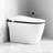Modern Smart Toilet, 1.28 Intelligent Bidet Toilet with Auto Open/Close, Heated Seat with Warm Water and Dryer, Tankless Design with Remote Control, LED Display For Master Bathroom, White