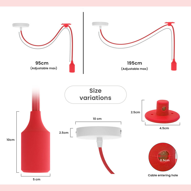 Mayview 1 - Light Single Pendant, Yes, Pink