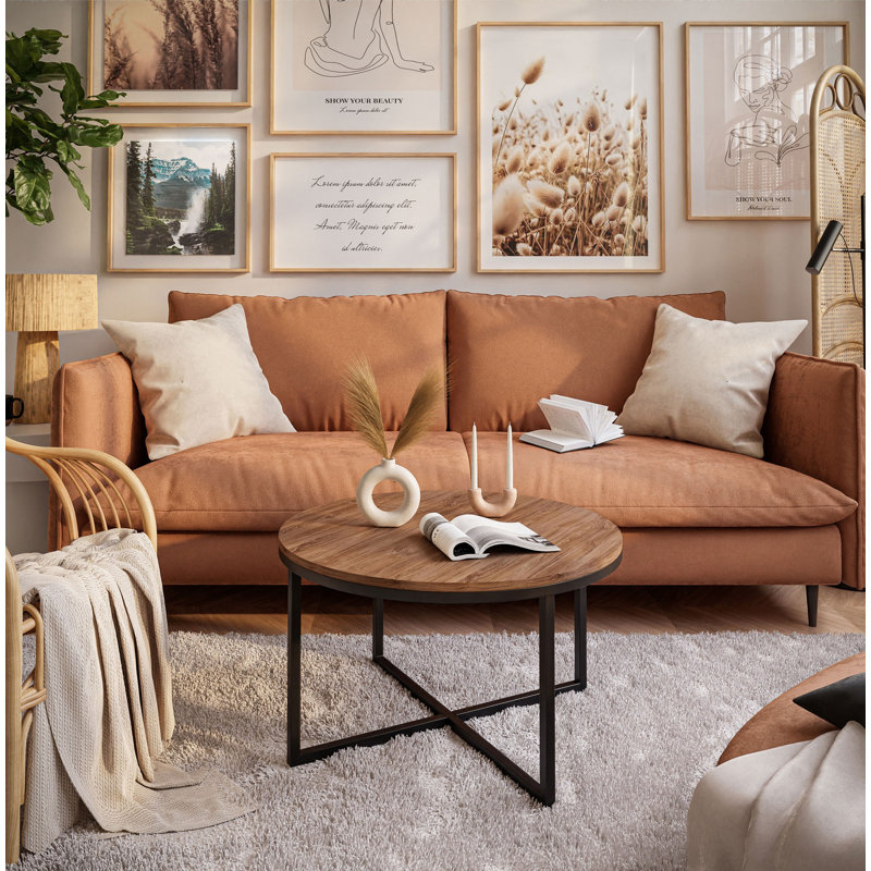 Elona Cross Legs Coffee Table, Black, Stirling