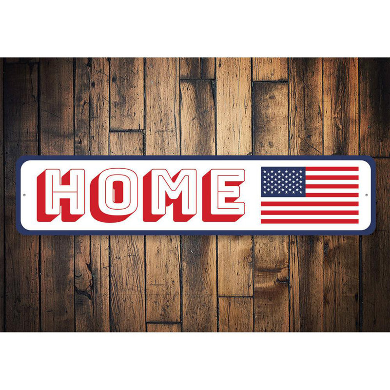 Plaque en aluminium American Home, H 6 po x l 24 po x P 0,06 po