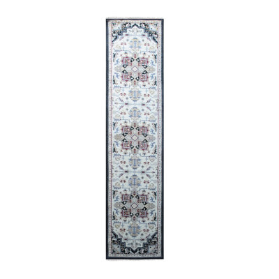 Luxurious Traditional Beige Hand Knotted Wool Medallion Area Rug