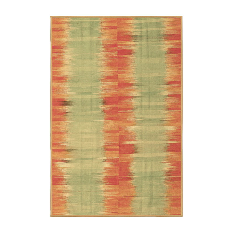 Tapis brun contemporain lavable à la machine 2782, Rectangle 2 pi x 3 pi