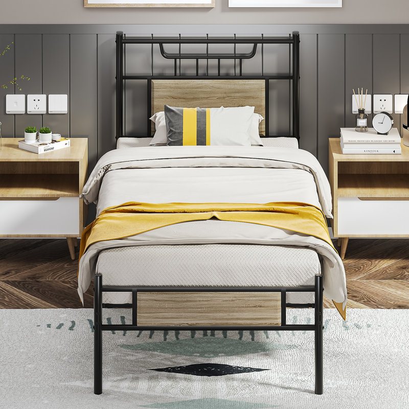 Belteau 43.7'' Bed Frame, Twin, Slate