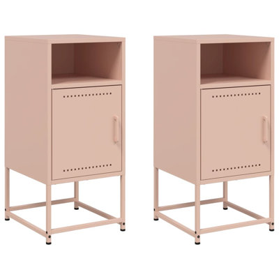 75 36cm W Steel Bedside Table