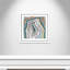 Agate moderne bleu sarcelle - peinture encadrée-60347029-60347028