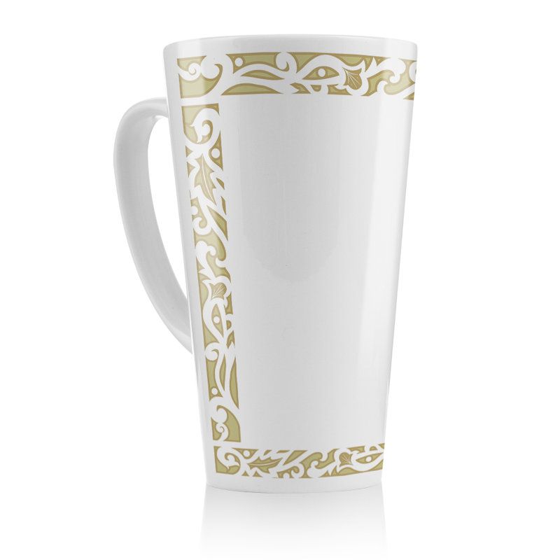 Egyptian Hieroglyphs Border Latte Mug