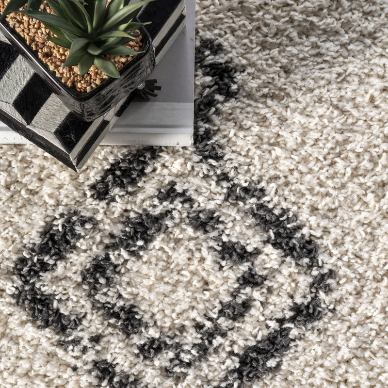 Adian Off-White Area Rug, Square 4'