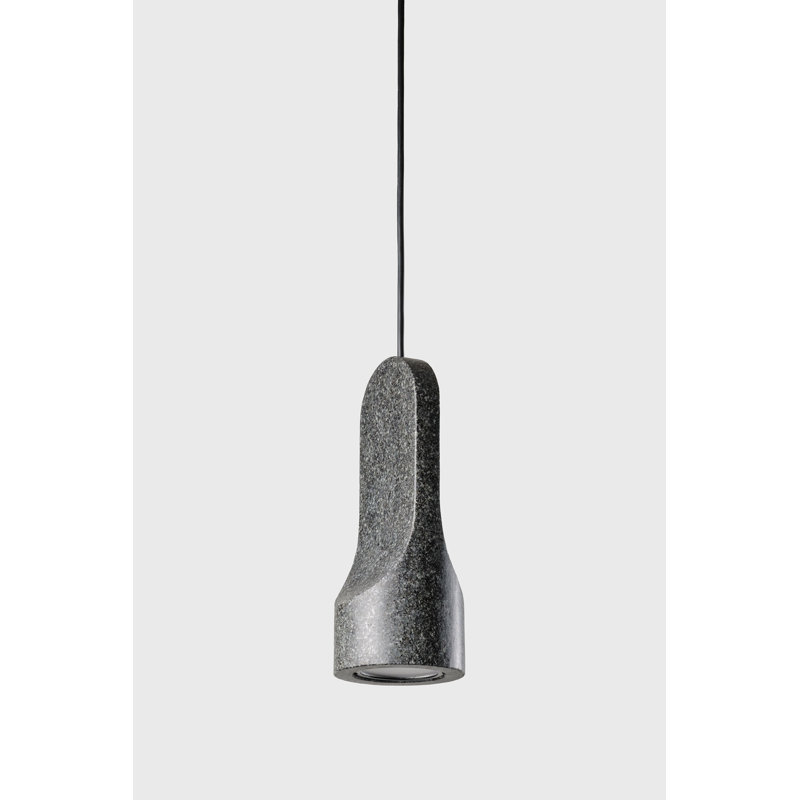 Parga Ceramic Pendant, 9.4" H x 3.9" W x 3.9" D, Black, Yes