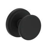 Solvang Half Dummy Knob with Stepped Round Rose in Satin Nickel