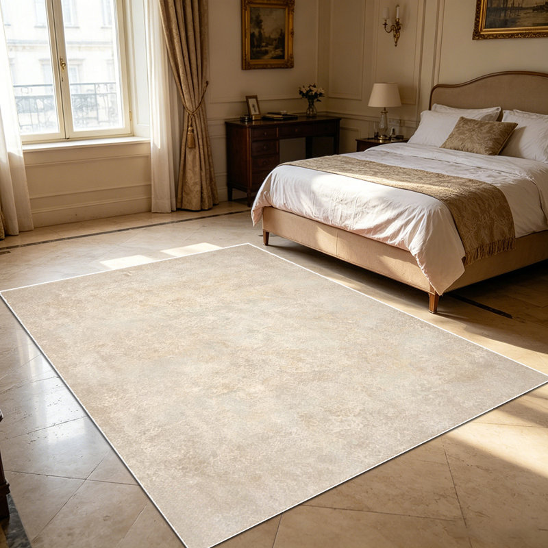 1PC warm beige subtle marbled distressed area rugs for Living Room, Soft and Comfortable, Suitable for all seasons, easy-to-maintain, machine washable Indoor floor mat, Under Table Farmhouse suitable for dining table, kitchen, bedroom, entryway.