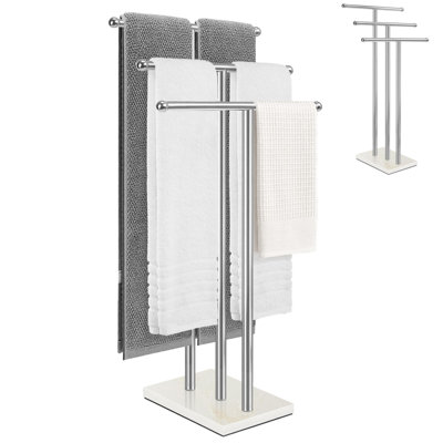 Porte-serviettes sur pied 40 po de hauteur 3 niveaux