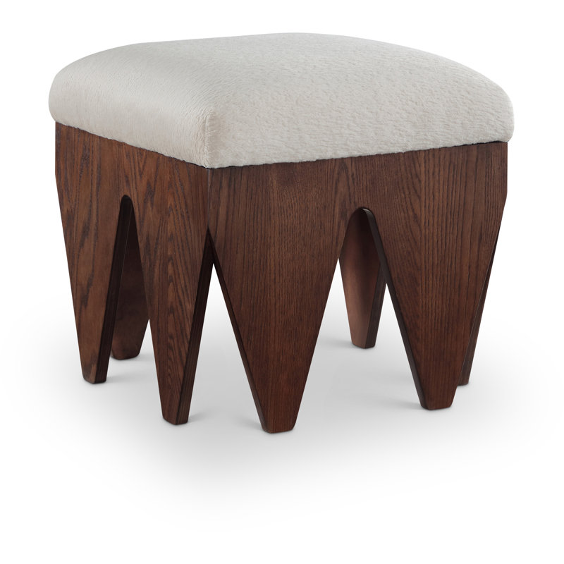 Banc en tissu Altair, Brun, Velours beige