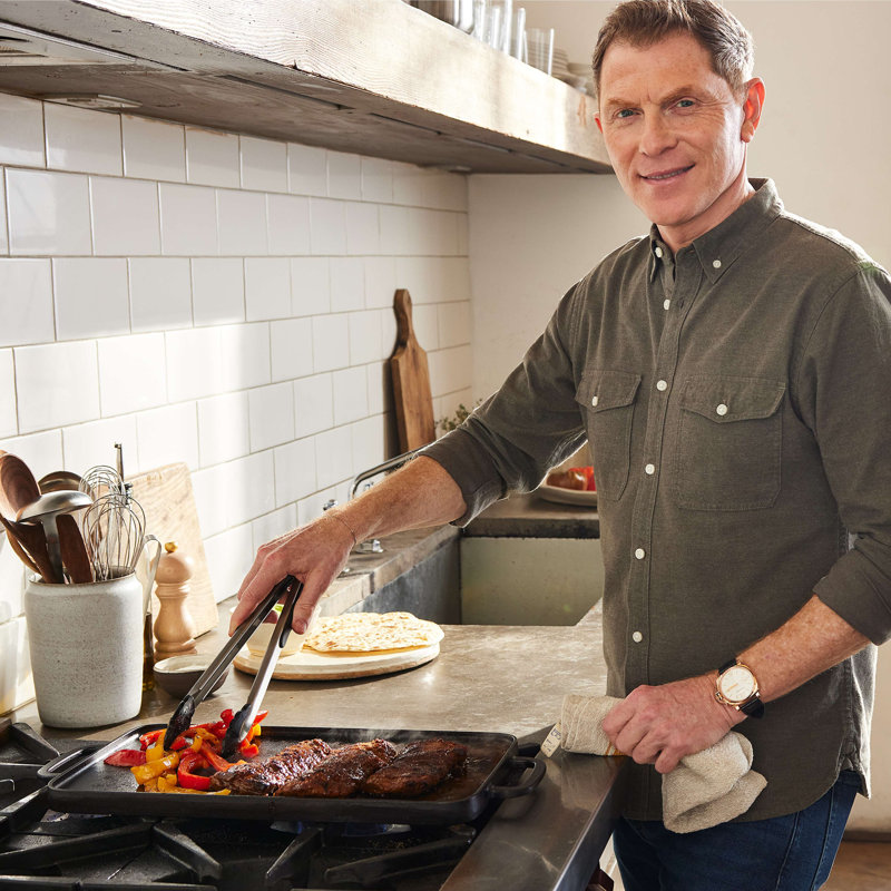 Bobby Flay by GreenPan 11” x 16.5” Reversible Cast Iron Grill Griddle